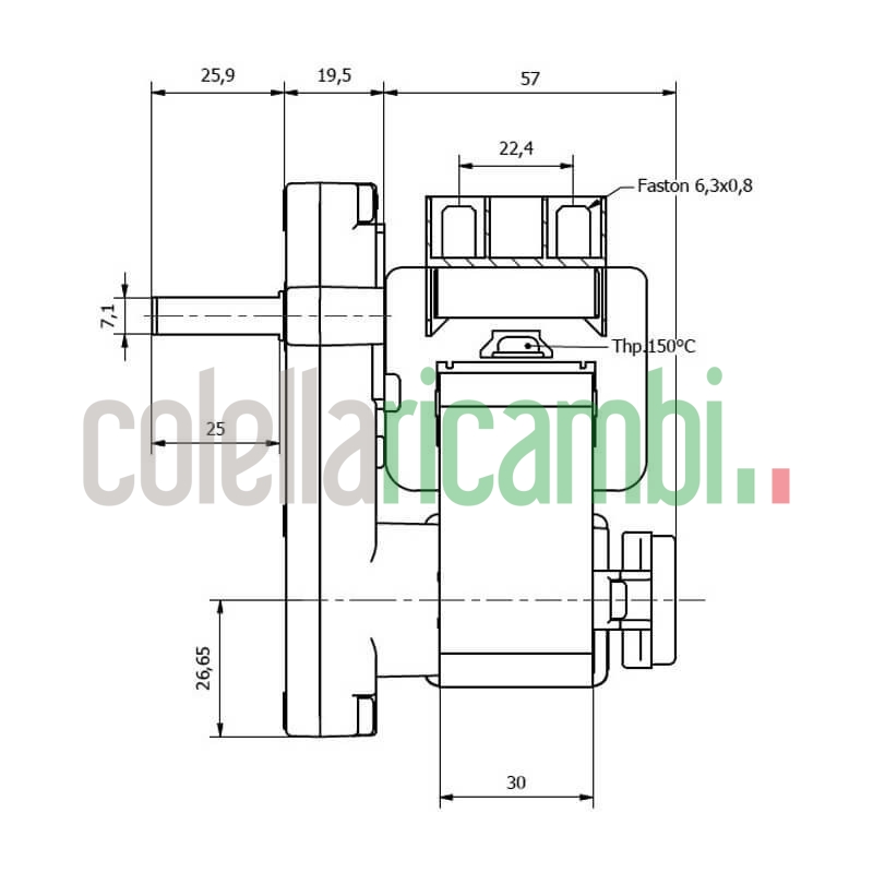 Motoriduttore Kenta K9115058 stufe a pellet 14702083