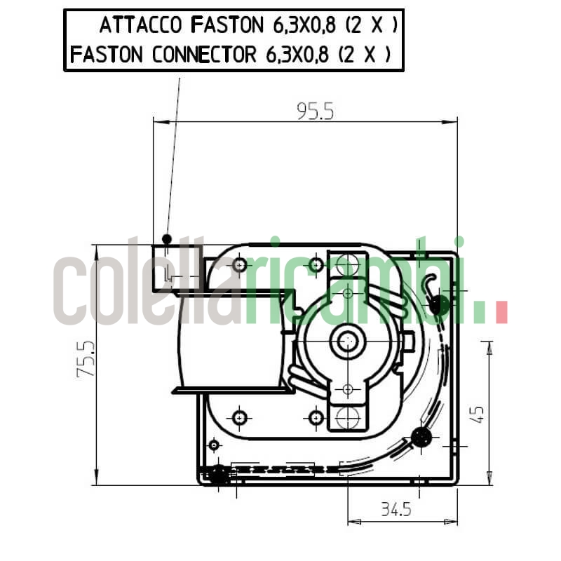 Ventola tangenziale FERGAS 4A3406 stufe a pellet 14706050