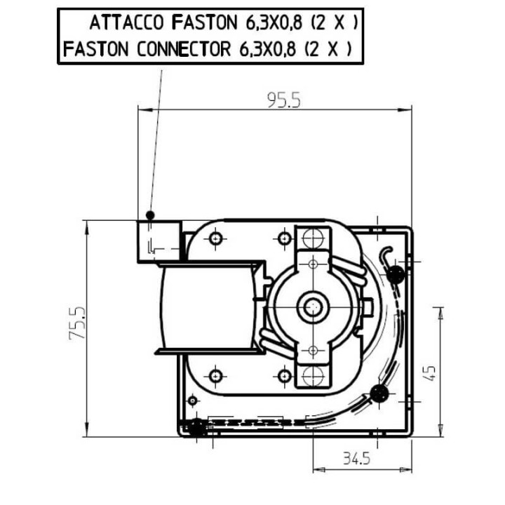 Ventola tangenziale FERGAS 4A3406 stufe a pellet 14706050
