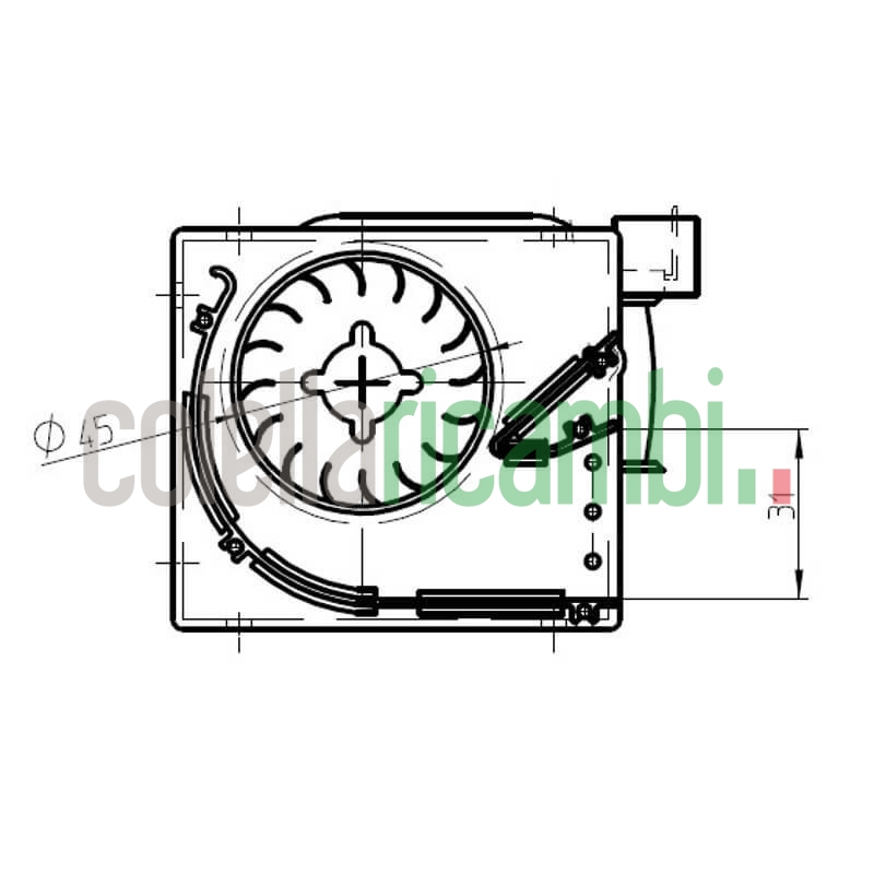 Ventola tangenziale FERGAS 4A3406 stufe a pellet 14706050