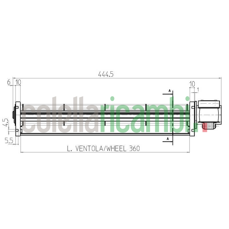 Ventola tangenziale FERGAS 4A3406 stufe a pellet 14706050