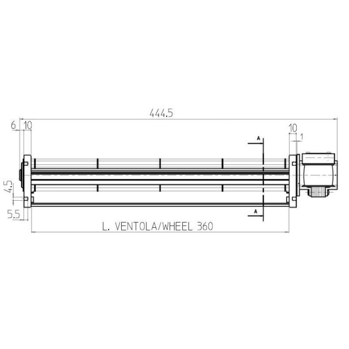 Ventola tangenziale FERGAS 4A3406 stufe a pellet 14706050