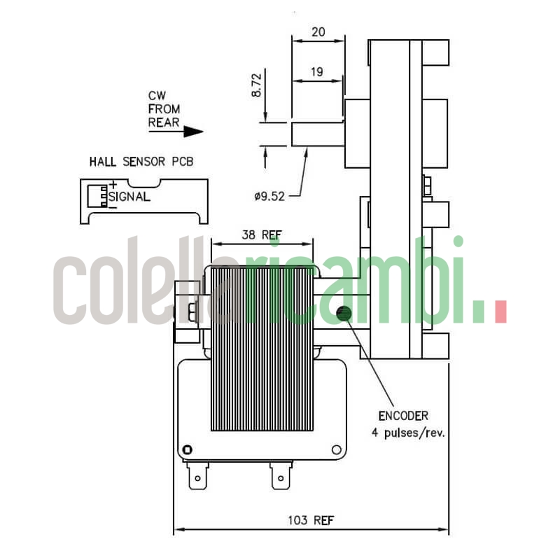 Motoriduttore Mellor FB1365 stufe a pellet 14702032