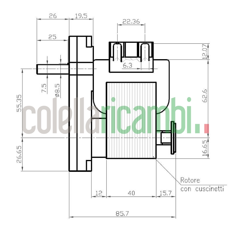 Motoriduttore Kenta K9117304 stufe a pellet 14702064