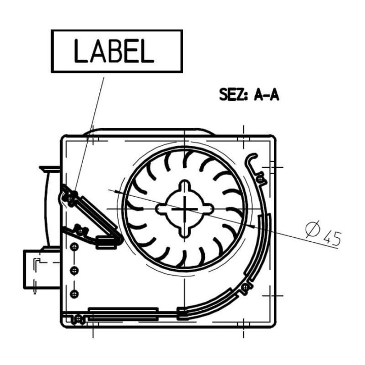 Ventola tangenziale FERGAS 4B06106 stufe a pellet 14706053