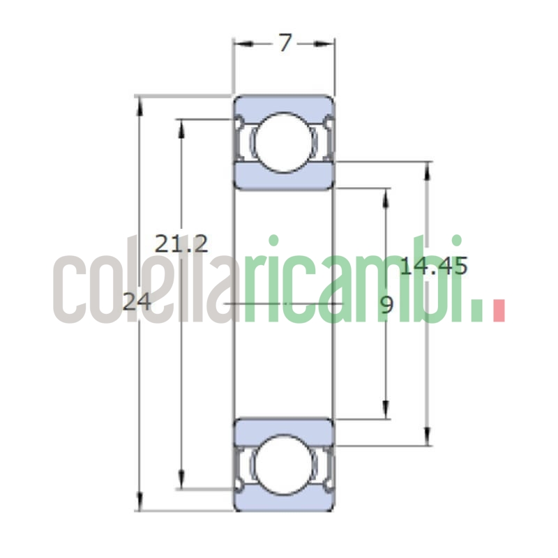 Cuscinetto a sfera Scanalato 609-2Z Schermato stufe a pellet 14706102