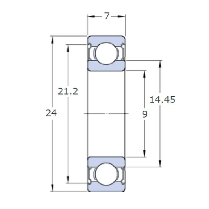 Cuscinetto a sfera Scanalato 609-2Z Schermato stufe a pellet 14706102