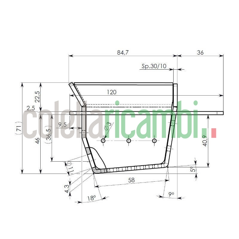 Assieme cestello braciere per stufe a pellet 14809003
