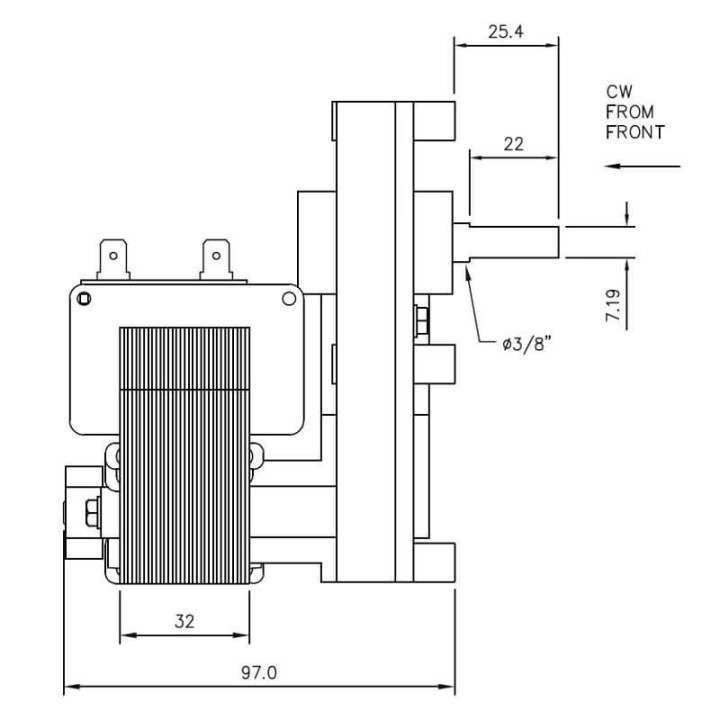 Motoriduttore Mellor FB1407 stufe a pellet 14702028