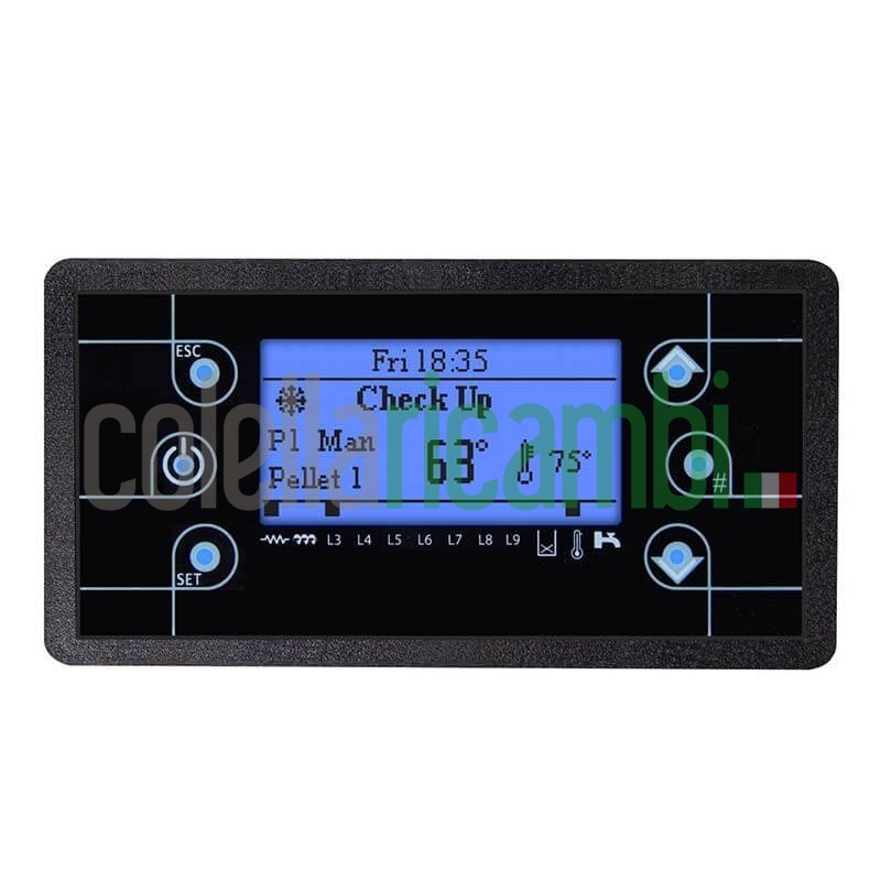 Tastiera display LCD100 per schede di controllo TIEMME stufe a pellet 14710072
