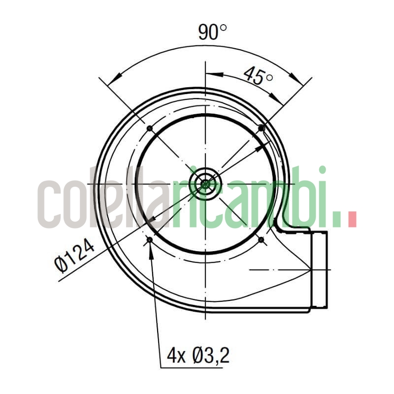 Estrattore - aspiratore fumi RLH120/3800-3038 stufe a pellet 14706024