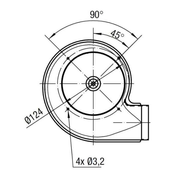 Estrattore - aspiratore fumi RLH120/3800-3038 stufe a pellet 14706024