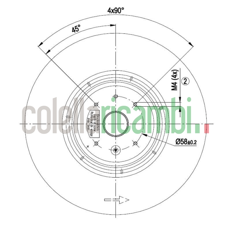 Ventilatore centrifugo R4S190-AC04-05 stufe a pellet 14706076