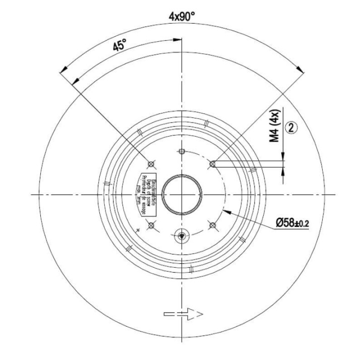 Ventilatore centrifugo R4S190-AC04-05 stufe a pellet 14706076