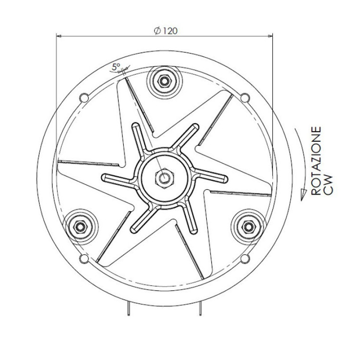 Estrattore fumi TRIAL CAF12Y-003S stufe a pellet 14706140