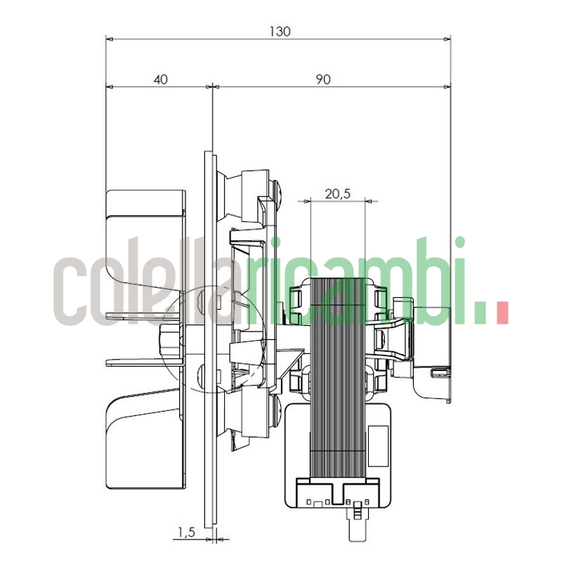 Estrattore fumi TRIAL CAF12Y-003S stufe a pellet 14706140