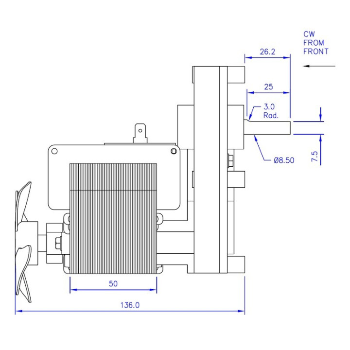 Motoriduttore Mellor FB1304 stufe a pellet 14702022
