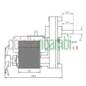 Motoriduttore Mellor FB1390 stufe a pellet 14702023