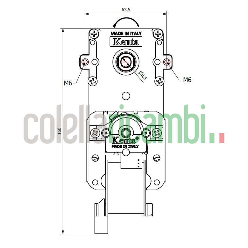Motoriduttore Kenta K9117120 stufe a pellet 14702060