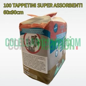 100 Tappetini Assorbenti Igienici per Animali Cani Gatti Domestici 60x90cm