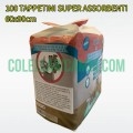 100 Tappetini Assorbenti Igienici per Animali Cani Gatti Domestici 60x90cm