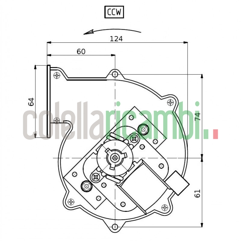 Ventilatore centrifugo CFO-DA 80x83-35 stufe 14706046