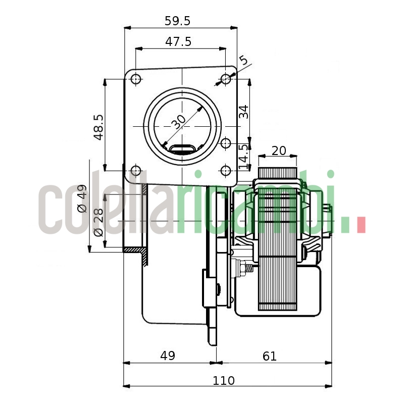 Ventilatore centrifugo CFO-DA 80x83-35 stufe 14706046