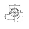 Ventola tangenziale doppia velocità per stufa a pellet 14706056