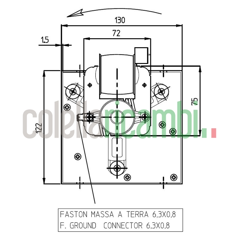 Ventola tangenziale doppia velocità per stufa a pellet 14706058