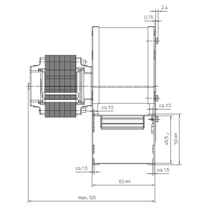 Ventilatore centrifugo RLD85/0042 A29-3030LH per stufa a pellet 14706065