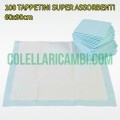 100 Tappetini Assorbenti Igienici per Animali Cani Gatti Domestici 60x90cm