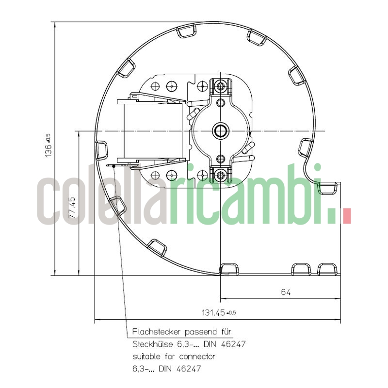 Ventilatore centrifugo RLD85/0042 A29-3030LH per stufa a pellet 14706065
