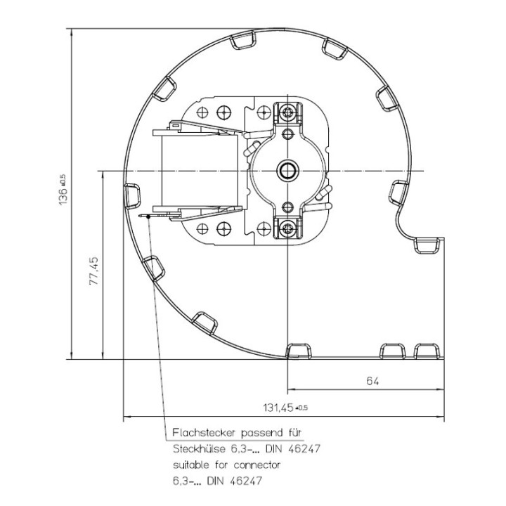 Ventilatore centrifugo RLD85/0042 A29-3030LH per stufa a pellet 14706065
