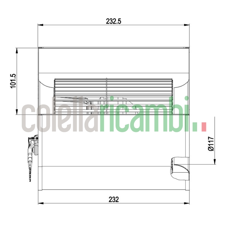 Ventilatore centrifugo D4E146-AU46-68 per stufa a pellet 14706069
