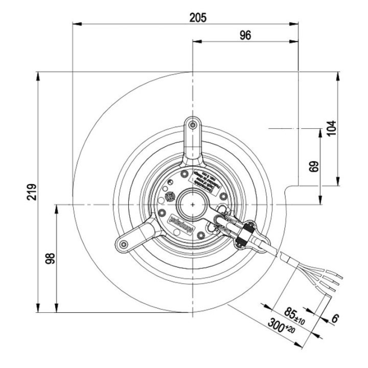 Ventilatore centrifugo D4E146-AU46-68 per stufa a pellet 14706069