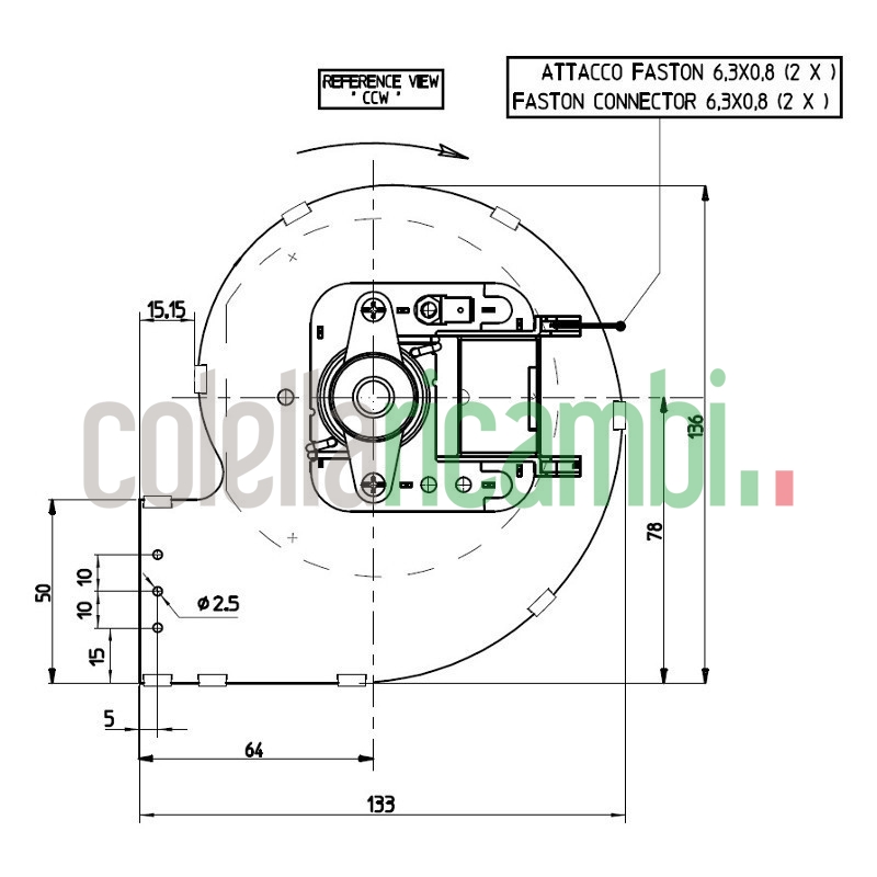 Ventilatore centrifugo CFA 80X42-20 stufe a pellet 14706074