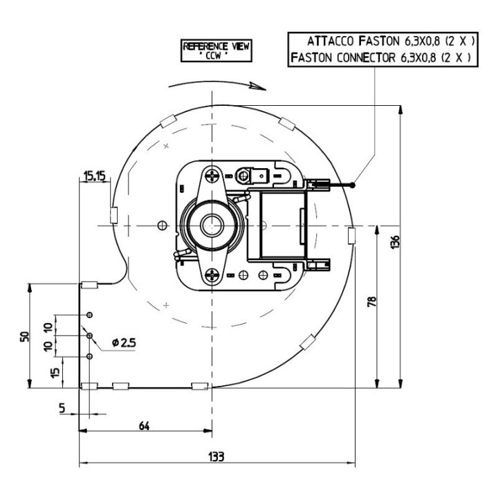 Ventilatore centrifugo CFA 80X42-20 stufe a pellet 14706074