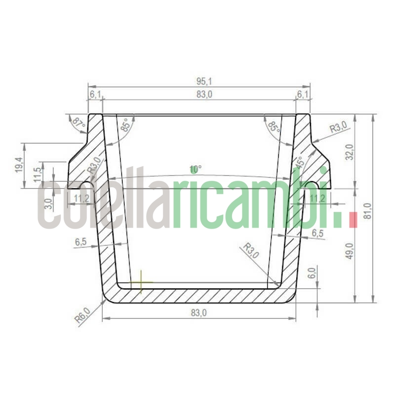 Assieme cestello braciere per stufe a pellet ARCE