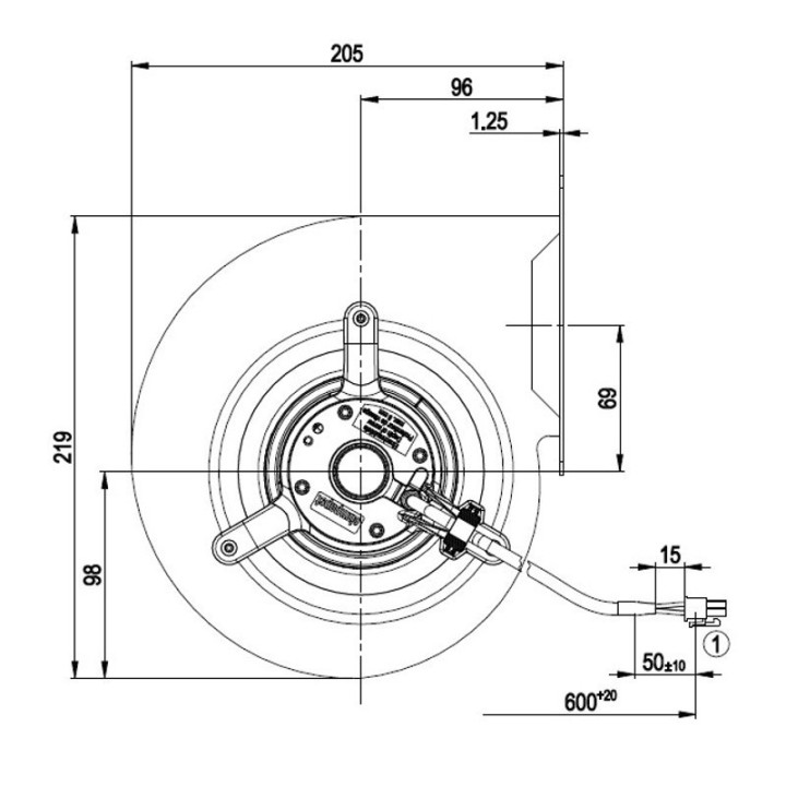 Ventilatore centrifugo D2E146-AP50-C5 per stufa a pellet 14706079