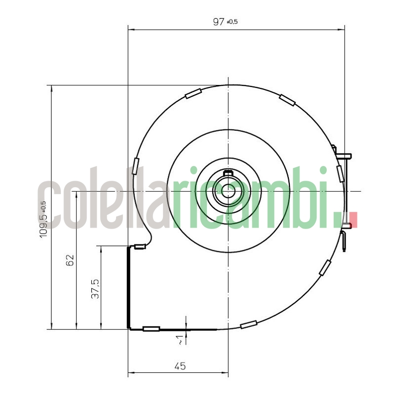 Ventilatore centrifugo EBM RLF67/7676ZA5-3030LH-486AKR doppia aspirazione 14706088