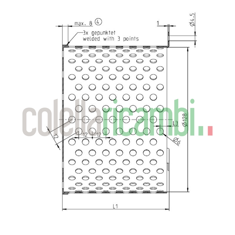 Griglia di protezione motore EBM stufe a pellet 14706098