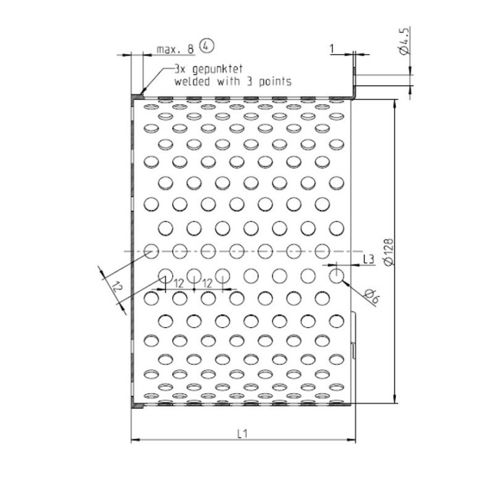 Griglia di protezione motore EBM stufe a pellet 14706098