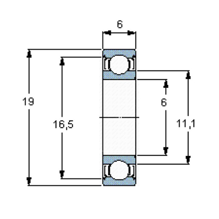 Cuscinetto a sfera Scanalato 626-2Z Schermato stufe a pellet 14706104