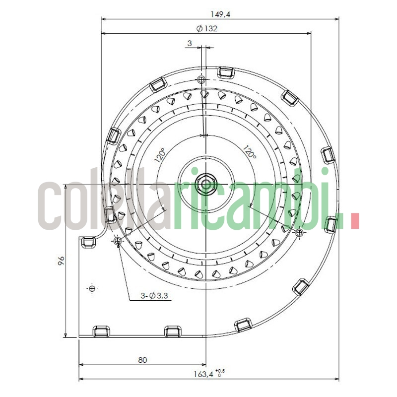 Ventilatore centrifugo TRIAL CAH12Y4-004 stufe a pellet 14706125