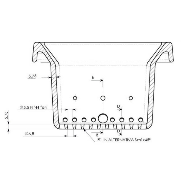 Assieme cestello braciere per stufe a pellet Ravelli 14809006