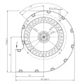 Ventilatore centrifugo EBM RLA108/0042A89-3030LH-224