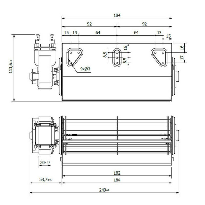 Ventola tangenziale COPREL TFL 180/C.20T AFN HT