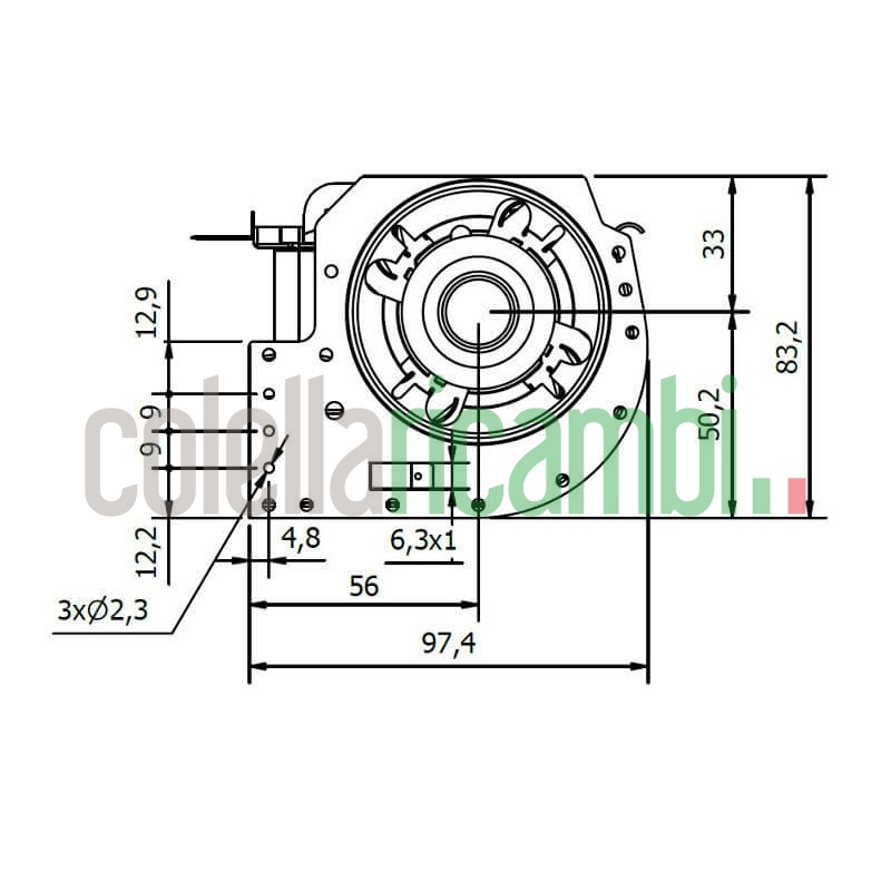 Ventola tangenziale COPREL TFL 180/C.20T AFN HT