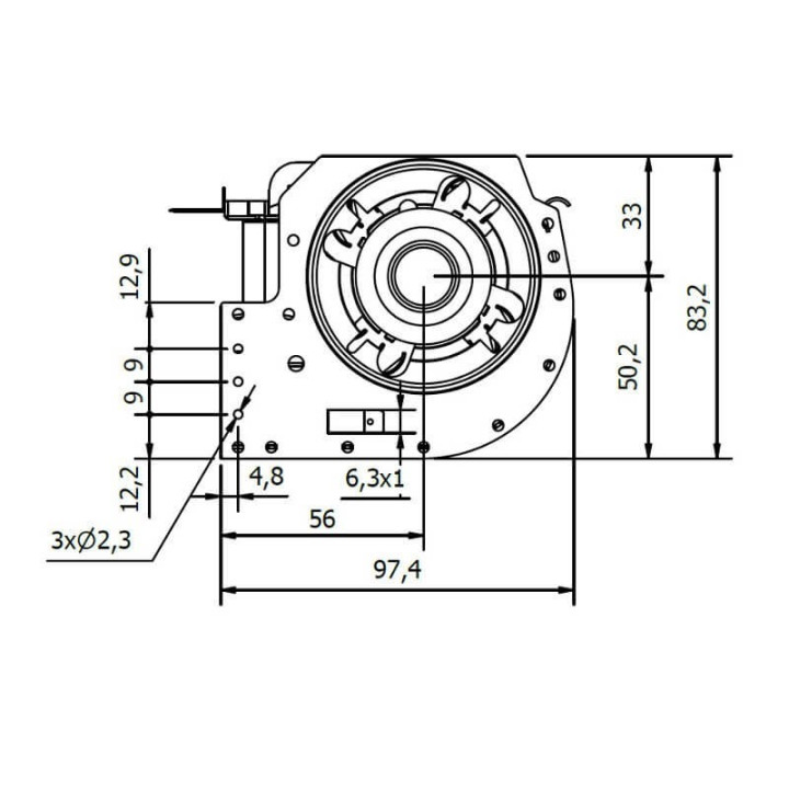 Ventola tangenziale COPREL TFL 180/C.20T AFN HT