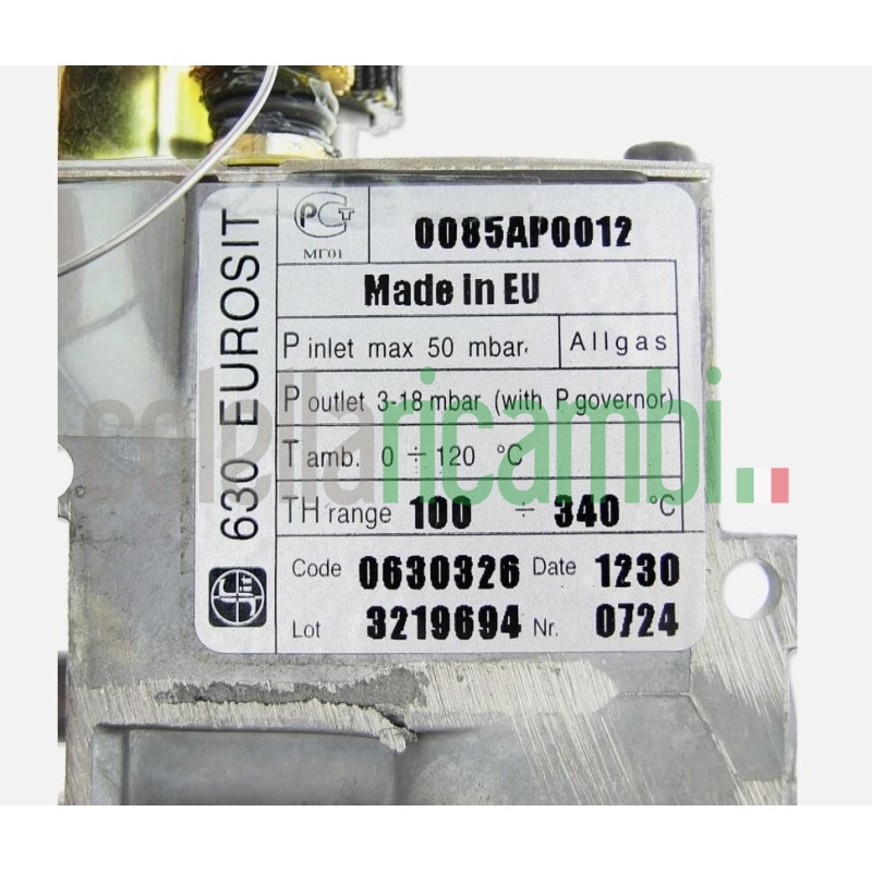 Valvola Gas Eurosit per forno 100-340°C SIT 0630326